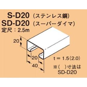 ネグロス SD-D20 ワールドダクター ダクターチャンネル（穴なしタイプ）2.5m 高耐食めっき鋼板｜netdenzai