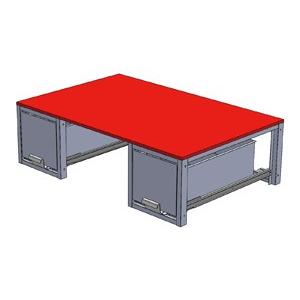 ジェフコム デンサン SCT-DSET-C バンキャビネット 連結引き出し 幅