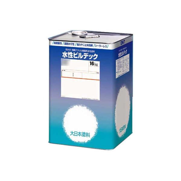 水性ビルデック　艶消白　16kg　防カビ・強膜アクリル樹脂系水性塗料【大日本塗料DNT】