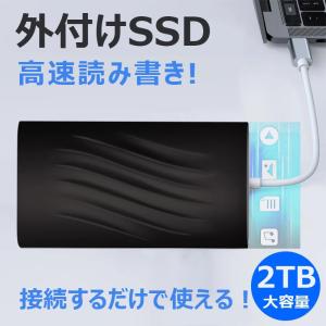 ポータブルSSD 小型 外付けSSD コンパクトType-Cポート2TB大容量 PC/Windows/Mac/Android 対応 使用簡単 高速 ハイスピード データー転送 【赤字セール】