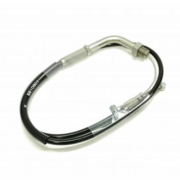アクティブ ACTIVE 専用スロットルワイヤー 【メッキ金具/アウターブラック】(引き側) GSX...