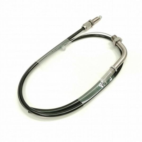 アクティブ ACTIVE 専用スロットルワイヤー 【メッキ金具/アウターブラック】(戻し側) GSX...