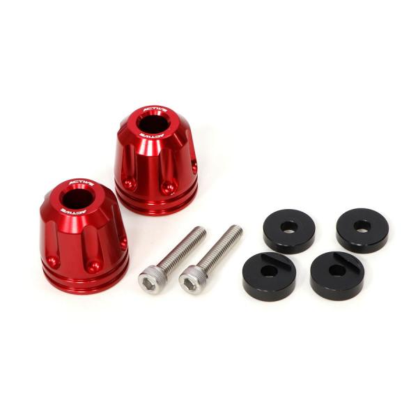 アクティブ ACTIVE アルミバーエンド リボルバー φ33-L35 HONDA/SUZUKI用 ...