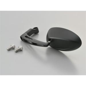 DAYTONA（デイトナ） パラレルミラー オーバル 左用 ブラストブラック