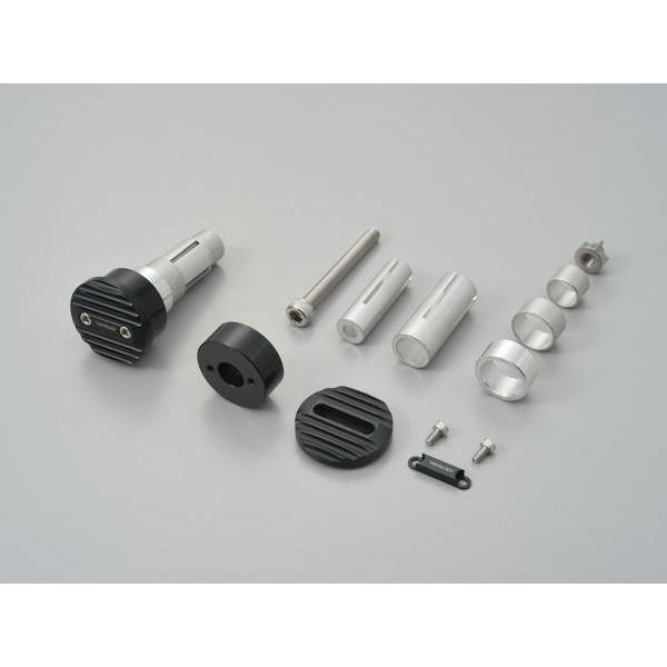 デイトナ DAYTONA HIGHSIDER バーエンドミラーアダプター ウェーブ ブラック