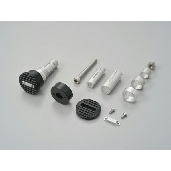 デイトナ DAYTONA HIGHSIDER バーエンドミラーアダプター ウェーブ ブラック/シルバ...