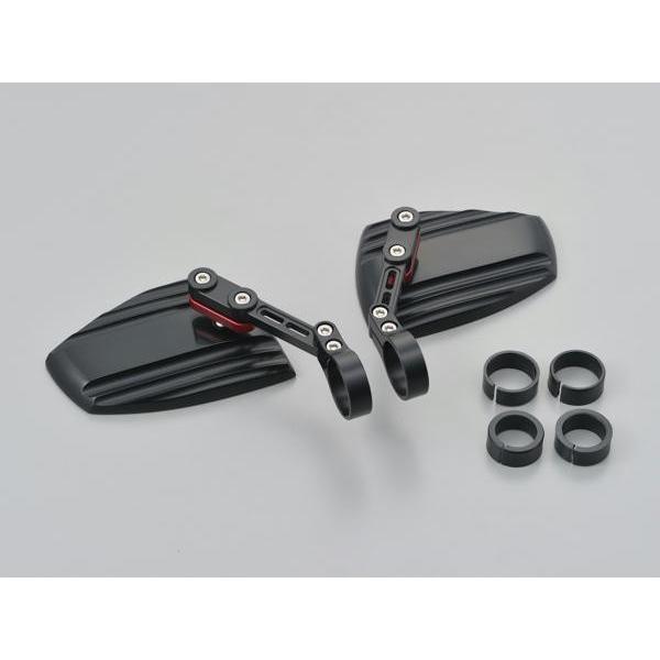 デイトナ DAYTONA ハイサイダーウェーブ バーエンドミラーアダプター別売 ブラック/レッド