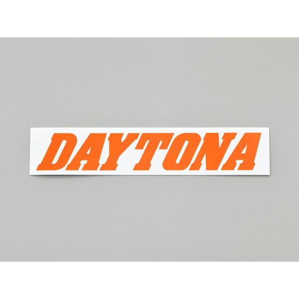 デイトナ DAYTONA DAYTONA 角ステッカー 白/オレンジ文字 150mm×30mm