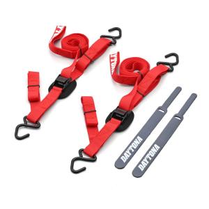 デイトナ DAYTONA ラッシングベルト カムバックル / フック 1500mm レッド｜neteceterashop