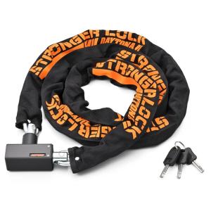 デイトナ DAYTONA ストロンガーチェーンロック 鍵タイプ φ8mmスチール合金製 LEDライト付き鍵 2.0m｜neteceterashop