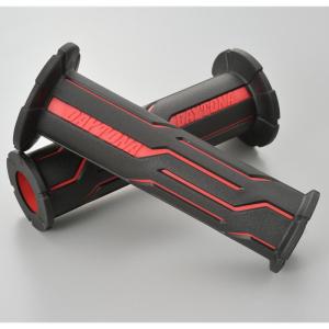 デイトナ DAYTONA バイク ハンドル GRIPPY GRIP GG-D-LINE 全長120mm ブラック×レッド