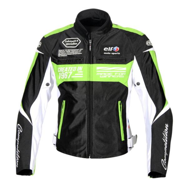 エルフ ELF イデアールメッシュジャケット ブラック＆グリーン サイズ4L