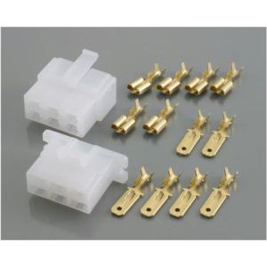 キタコ KITACO コネクターSET 250型逆ロック/6極（オス/メス） 1SET｜neteceterashop