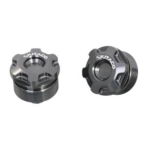 キタコ KITACO フロントフォーク トップボルトSET ホンダタイプ1・ガンメタリック グロム(JC61後期/JC75/JC92)・モンキー125(JB02/JB03)・ダックス125(JB04)｜neteceterashop