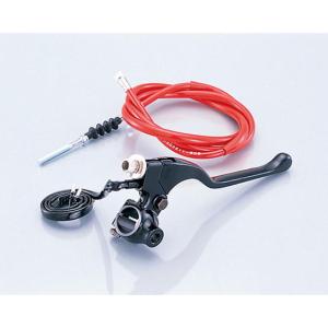キタコ KITACO Rレバー＆ホルダー＆ケーブルSET ロング/ブラック/ミラーホルダー付き エイプ50/100｜neteceterashop