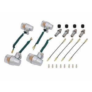 Hanasho CBウインカー ストーンガード メッキ 高品質国産 2個セット ヨーロピ ヨーロピアンウインカー クリアウインカー メッキ