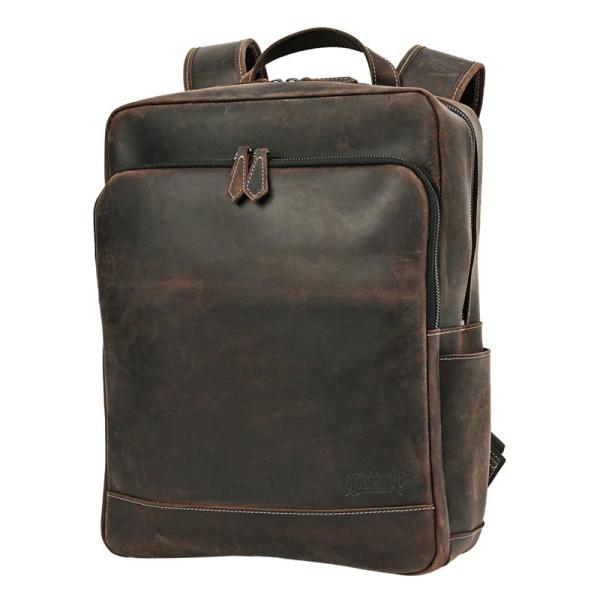 ライズ RIDEZ LEATHER BACKPACK BROWN RBP01