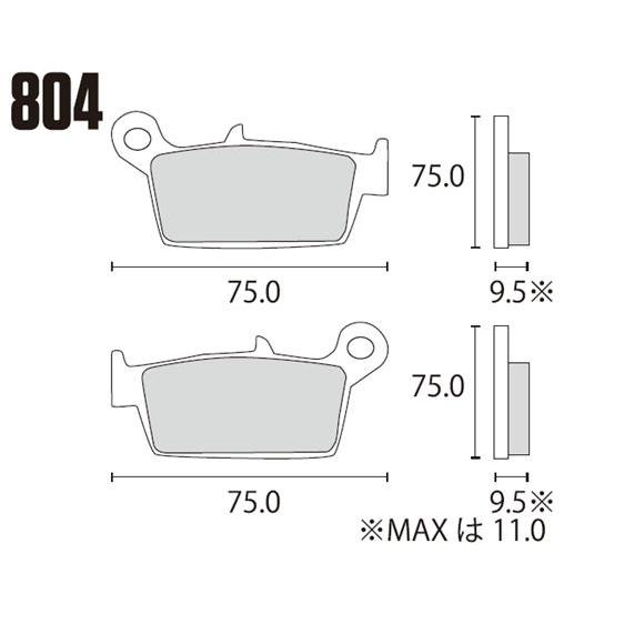 RK JAPAN ブレーキパッド 804MAX MEGA ALLOY X シンタードパッド