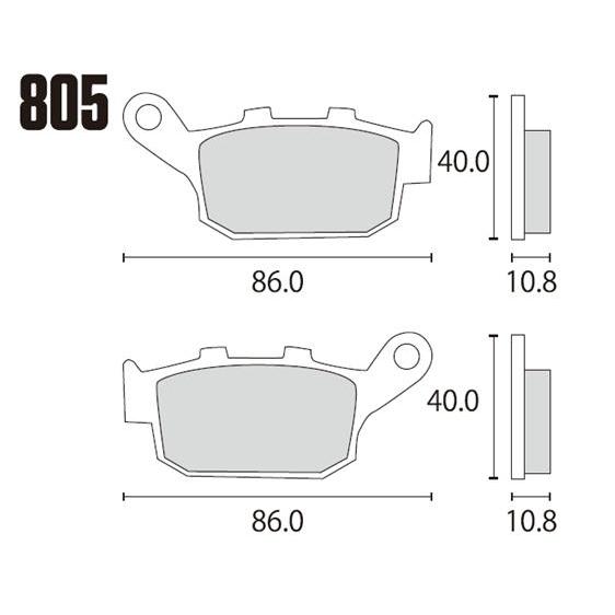 RK JAPAN ブレーキパッド 805MAX MEGA ALLOY X シンタードパッド