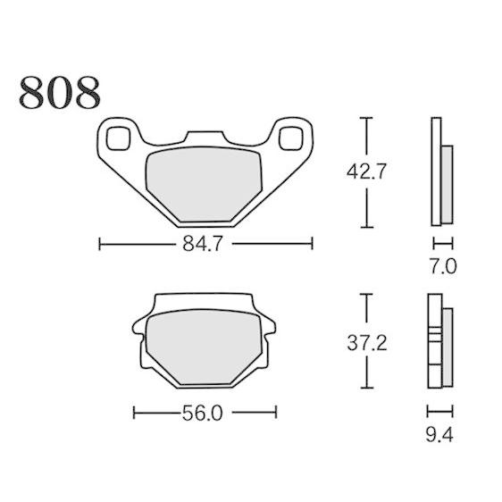 アールケー・ジャパン RK ブレーキパッド 808 FINE ALLOY 55