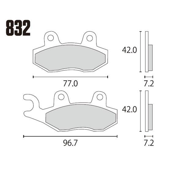 RK JAPAN ブレーキパッド 832MAX MEGA ALLOY X シンタードパッド