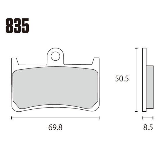 RK JAPAN ブレーキパッド 835MAX MEGA ALLOY X シンタードパッド