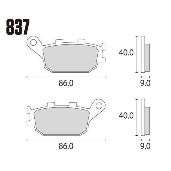 RK JAPAN ブレーキパッド 837MAX MEGA ALLOY X シンタードパッド