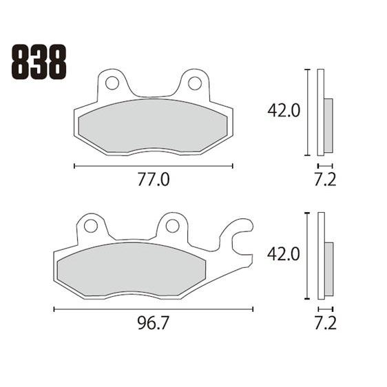 RK JAPAN ブレーキパッド 838MAX MEGA ALLOY X シンタードパッド