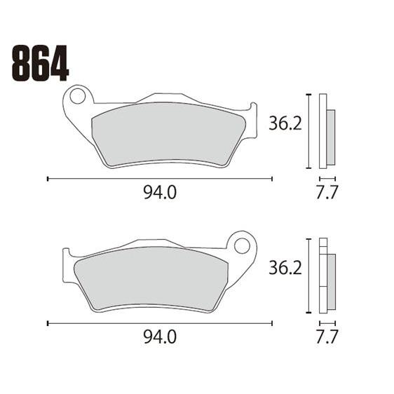 RK JAPAN ブレーキパッド 864MAX MEGA ALLOY X シンタードパッド