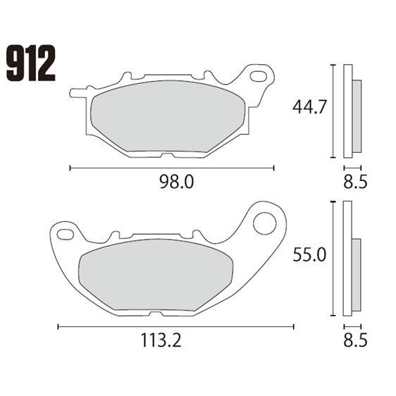 RK JAPAN ブレーキパッド 912MAX MEGA ALLOY X シンタードパッド