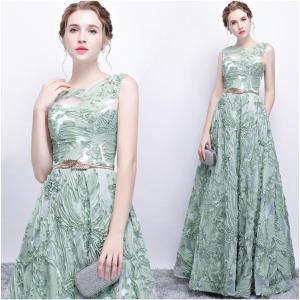 ロングドレス カラードレス ロング パーティードレス