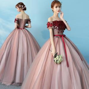 カラー パーティードレス 花嫁ウェディングドレス カラードレス