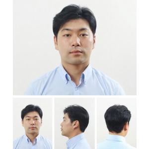 男性用かつら　100%人毛ウィッグ　メンズウィッグ