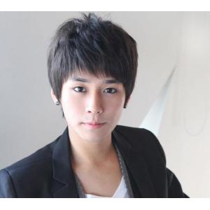 男性用かつら　100%人毛ウィッグ　メンズウィッグ