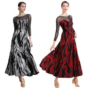 社交ダンス衣装  ワンピース モダンダンス　ワルツ専用ドレス