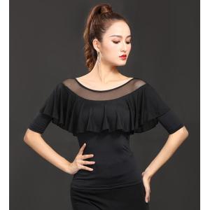 レディース半袖社交ダンス 練習着 トップス 社交