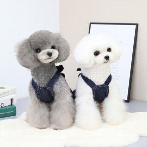 犬服 小型犬 犬用デニム服 マジックテープ着脱...の詳細画像1