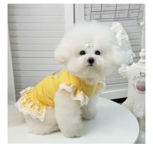 犬服 ワンピース フリル レース チューリップ...の詳細画像3