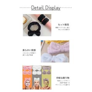 もこもこリボン ヘアバンド リストバンド 3点...の詳細画像2
