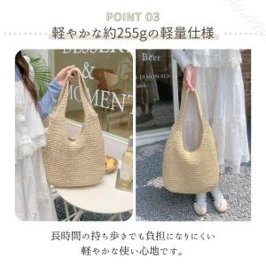 トートバッグ レディース 編み込み ワンショル...の詳細画像5