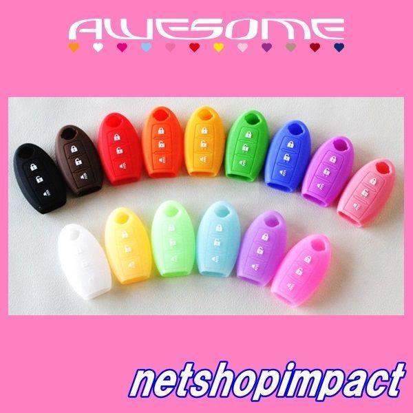 ■15色選択■　オーサムジャパン シリコンスマートキーケース　/　NISSAN　3つボタンタイプ