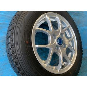 中古 14インチ スタッドレスタイヤ&amp;ホイール 4本セット AL ダンロップ ウインターマックスSV...