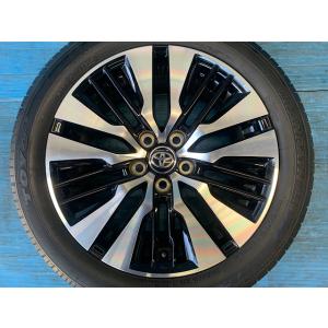 中古 18インチ タイヤ&amp;ホイール 4本セット トヨタ純正 アルファード30後期 トーヨー トランパ...