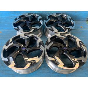 中古 18インチ ホイール 4本セット スバル純正 XV エンケイ製 ブラック/ポリッシュ 江戸川店