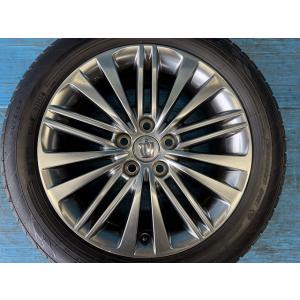中古 17インチ タイヤ&amp;ホイール 4本セット トヨタ純正 クラウンロイヤル210系 ダンロップ エ...
