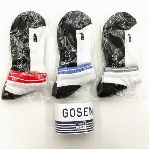 GOSEN F19MS3P 25-28cm ゴーセン メンズショートソックス3足組