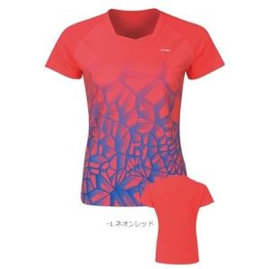 LI-NING AAYQ066-1 ネオンレッド Sサイズ リーニン LADIES'中国ナショナルチームゲームシャツ｜netintm