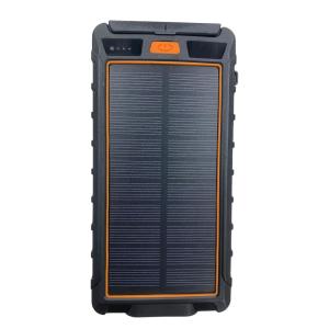 モバイルバッテリー ソーラーパネルx1/LEDライト付き 10000mAh PSEマーク有 HIDISC/HD-S1MB10TABK/1707ｘ１台/送料無料メール便｜森のネット