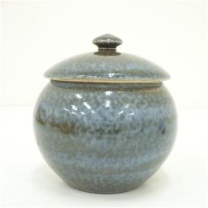 河井透造 呉須蓋物(共箱)の詳細画像1