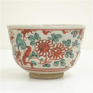 京焼 清水六兵衛造 呉須赤絵茶碗(保護箱)の詳細画像2